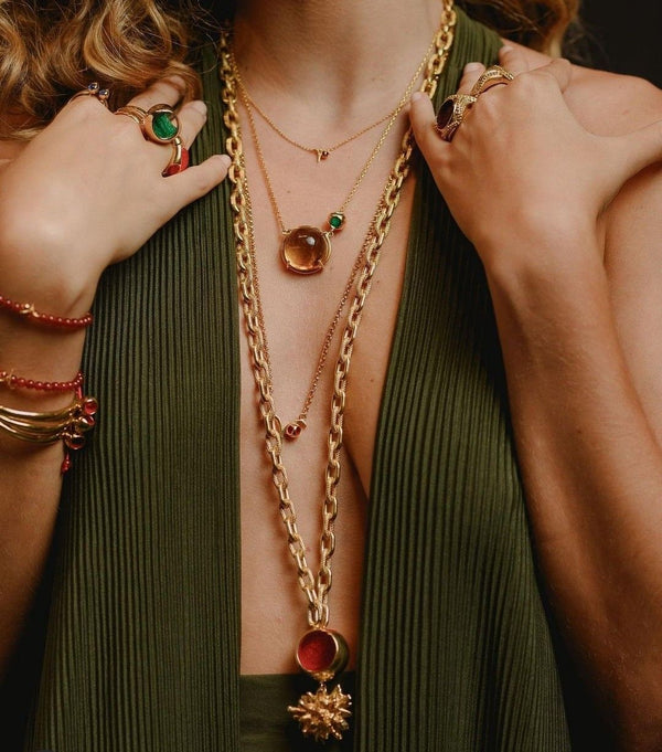 Necklaces Collection | Layered, Enamel & Gold-Plated Jewelry by Miniz