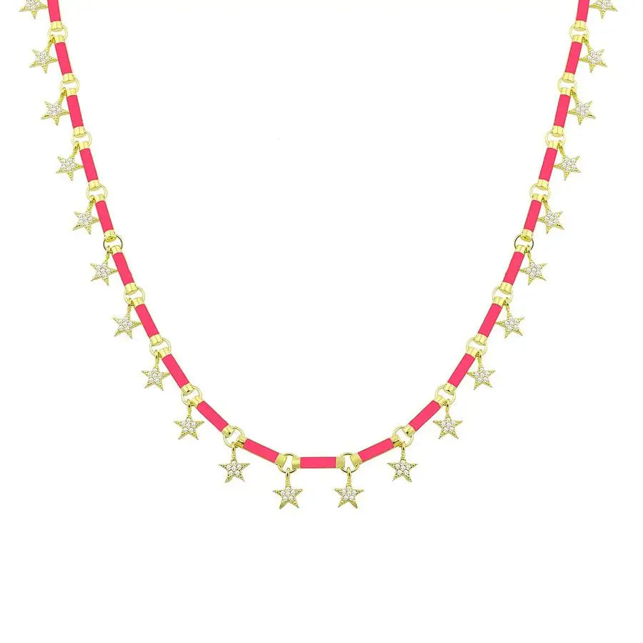 MiniLux star enamel necklace