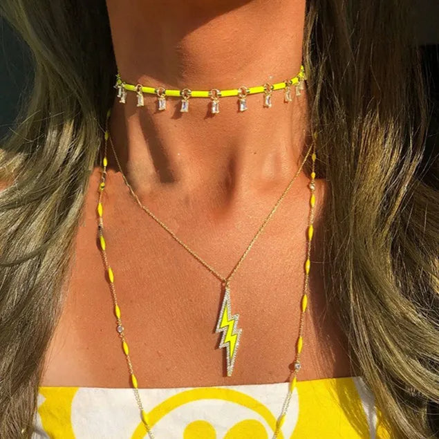 MiniLux star enamel necklace