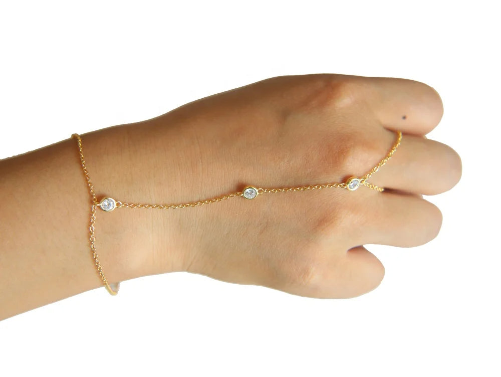 Bracelet en argent avec anneau