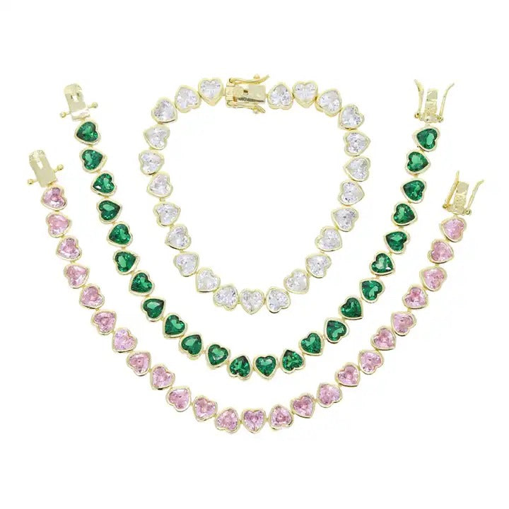 Bracelet de tennis multicolore