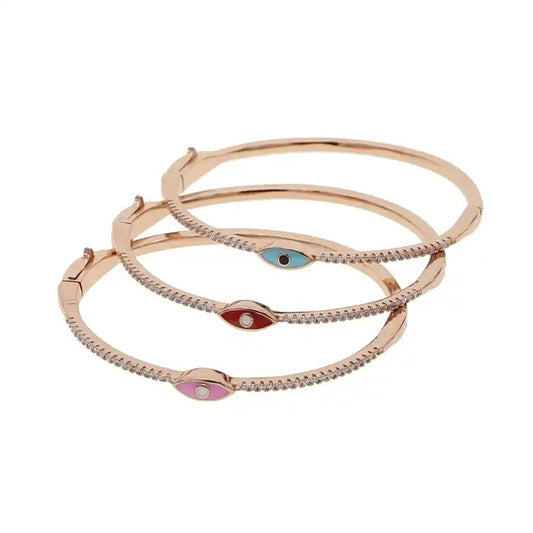 Small Evil eye enamel bracelet