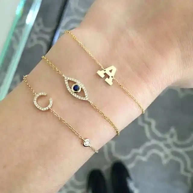925 Silver evil eye bracelet