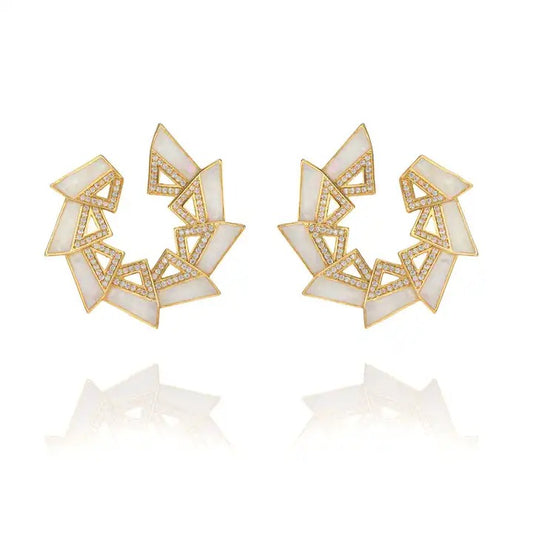 Abalone white Shell Earrings