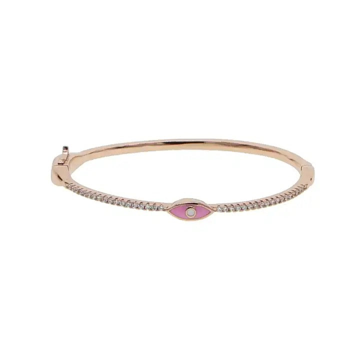 Small Evil eye enamel bracelet