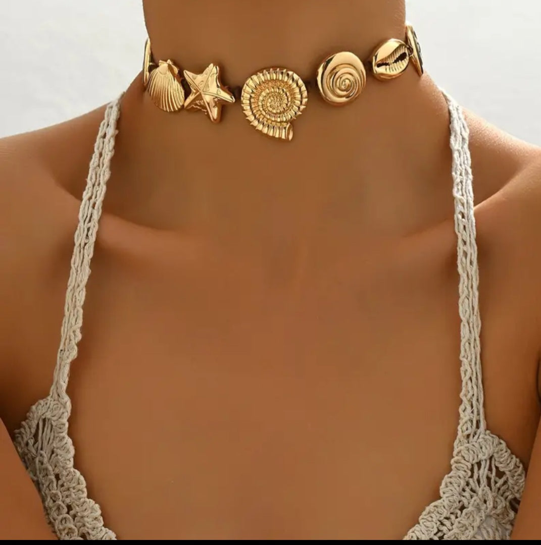 Ocean Shell Choker Necklace