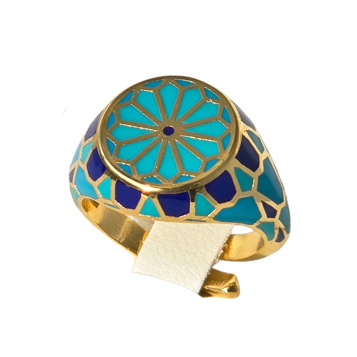 Arabesque Series – Azure Mosaic Ring