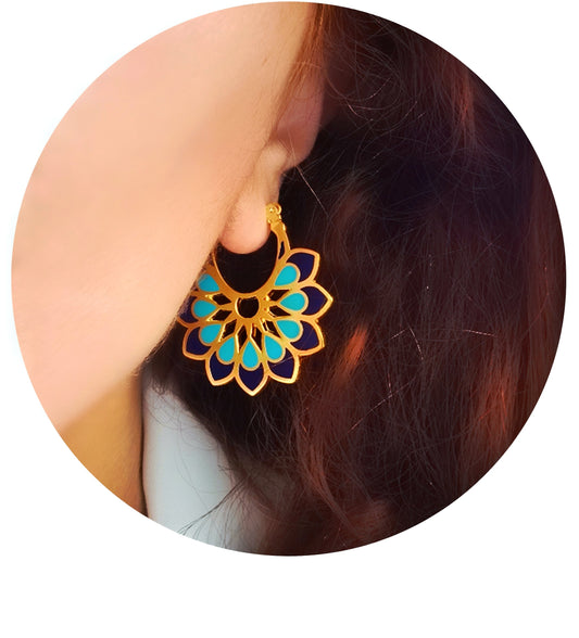 Mandala Flower Earrings