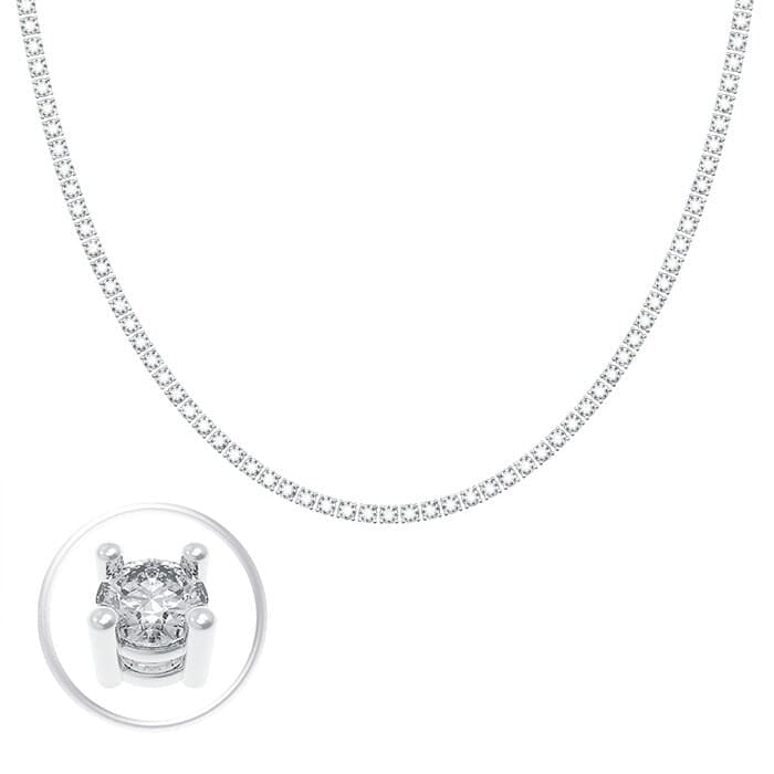 Silver Tennis Necklace