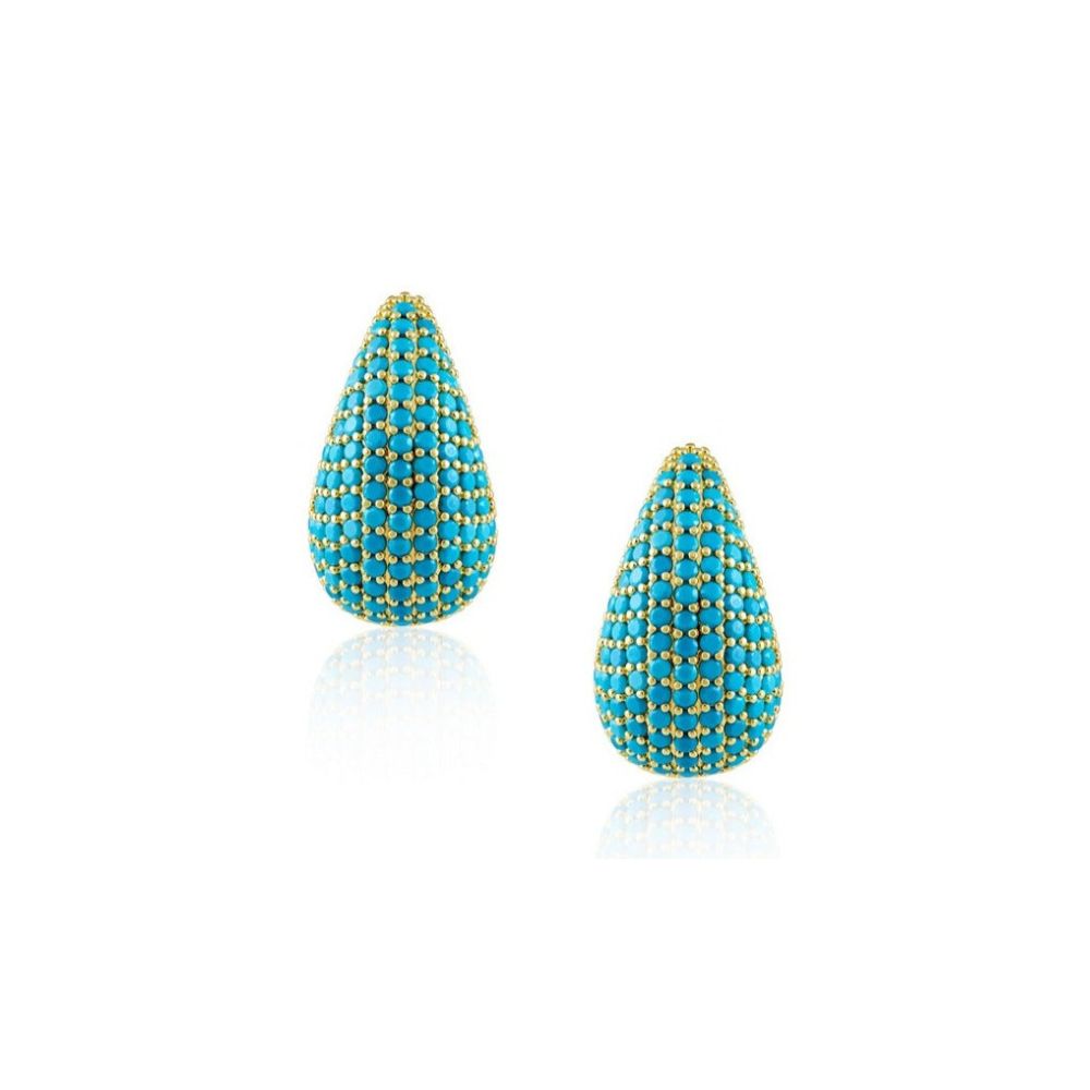Boucles d'oreilles turquoise "B"