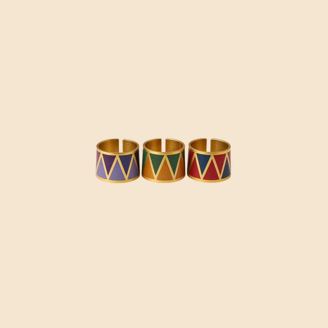 ZigZag Colorful ring two Colours