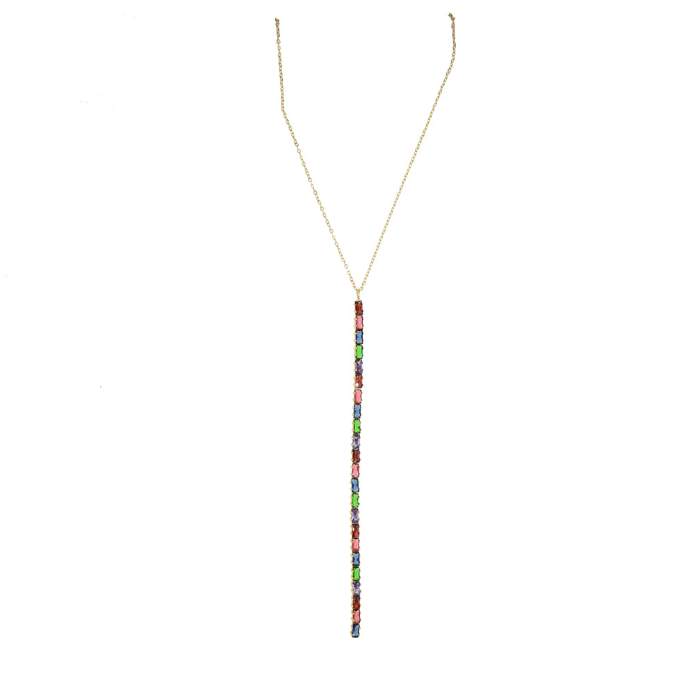 MiniLux rainbow Zirconia necklace
