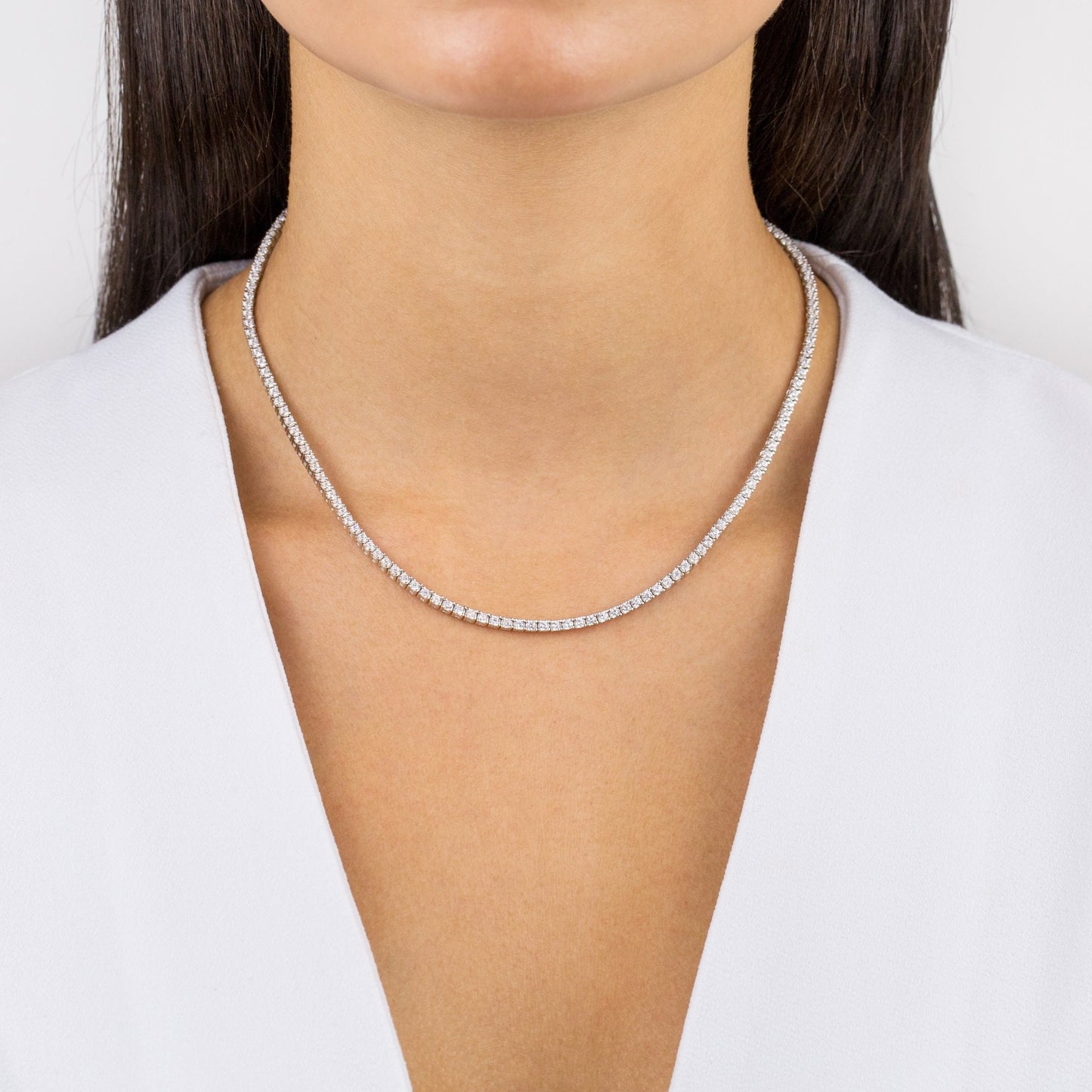 Silver Tennis Necklace