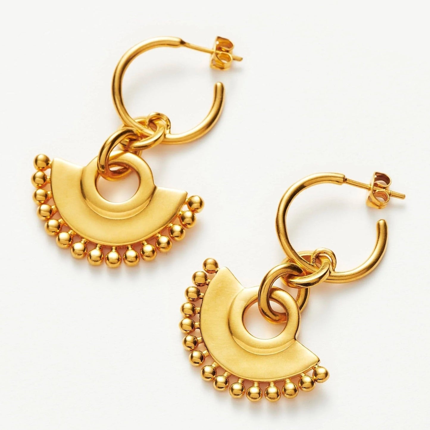 Fan shaped earrings