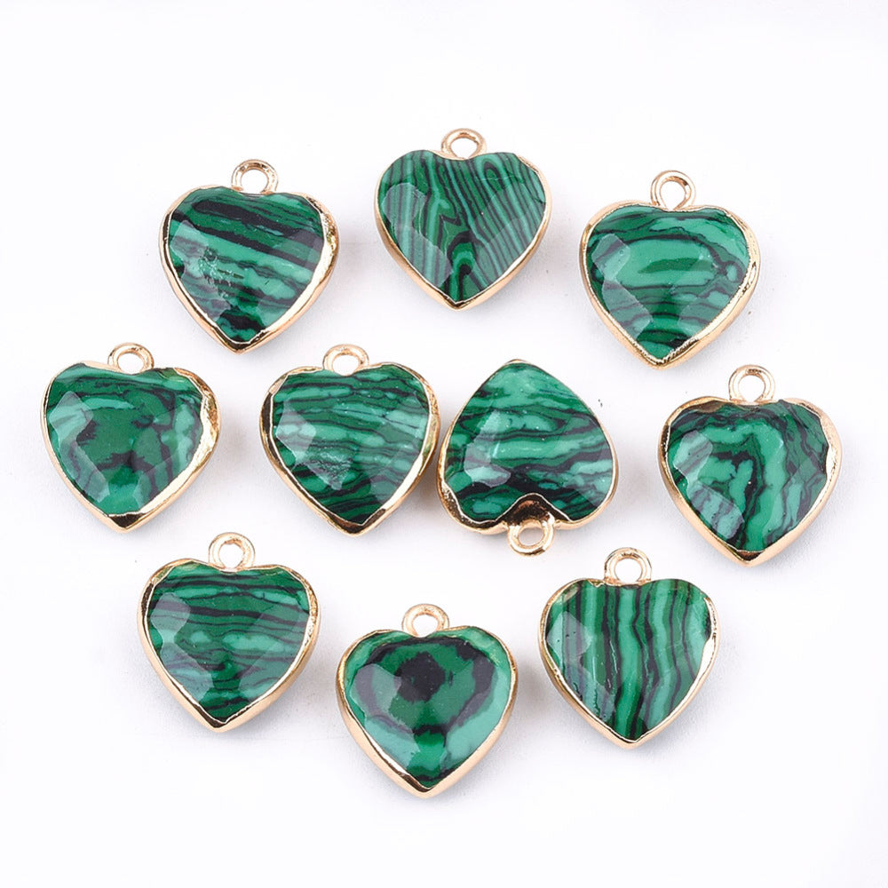 Malachite heart necklace