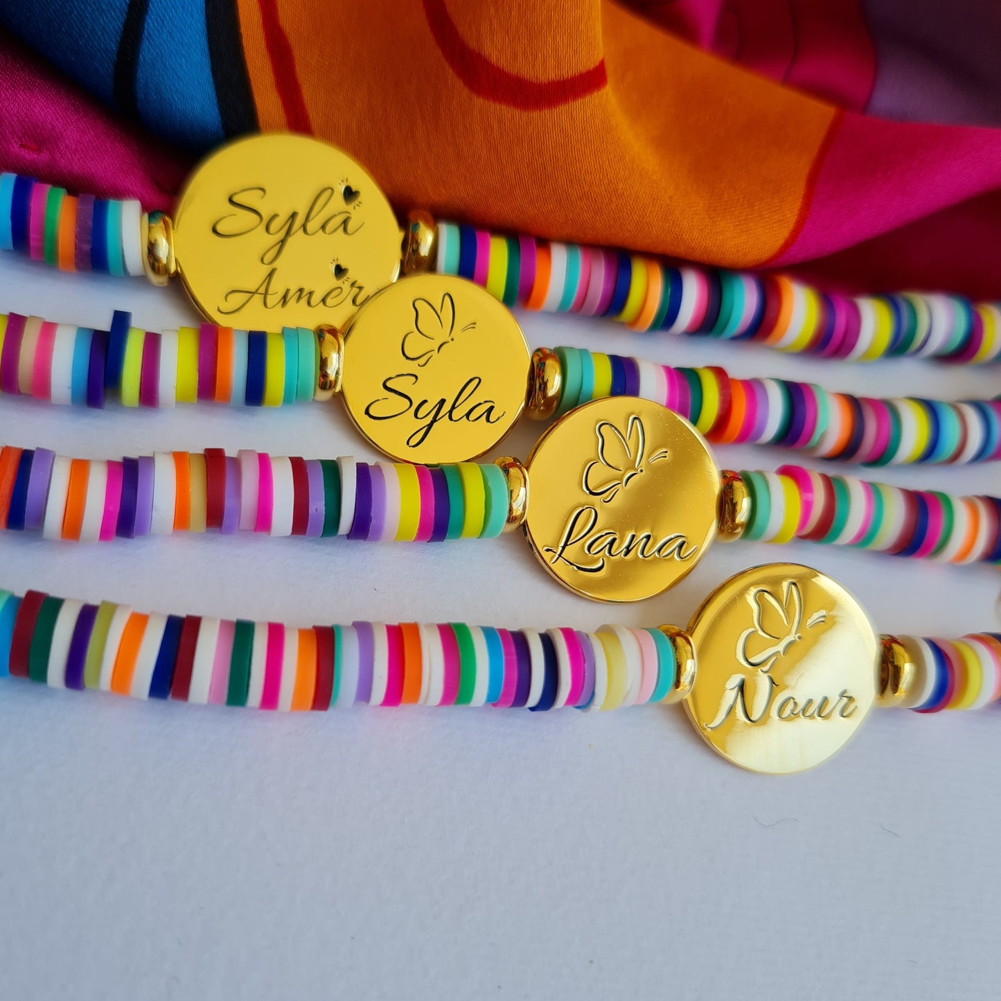 Clay Customizable "Name, drawing" bracelet