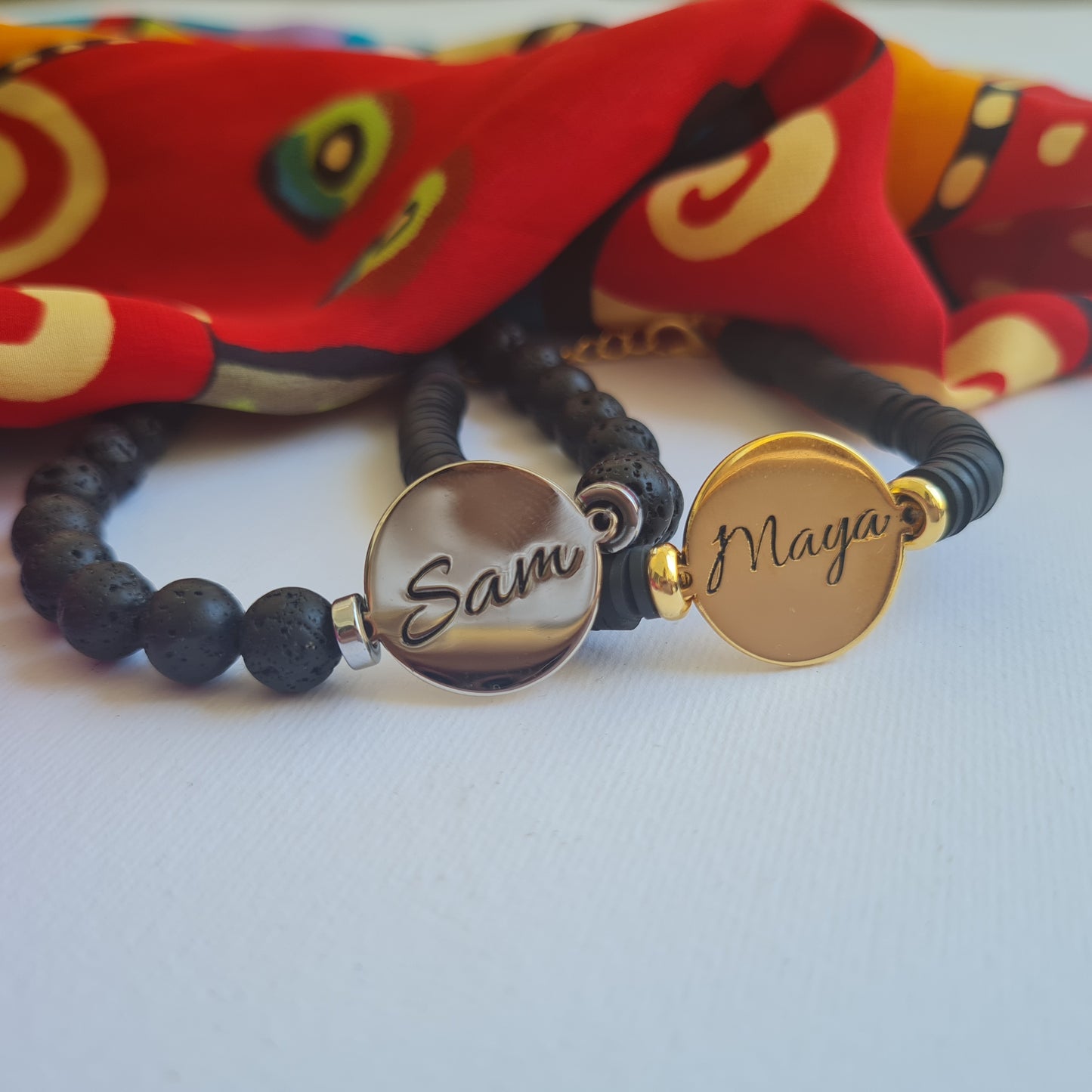 Customizable "Name, drawing" Lava bracelet