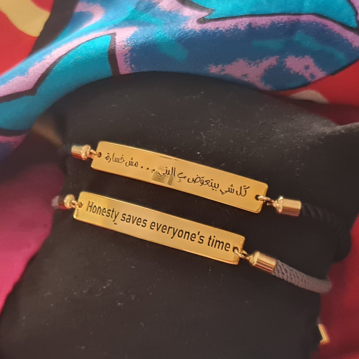 Rope "favorite quotes" bracelet