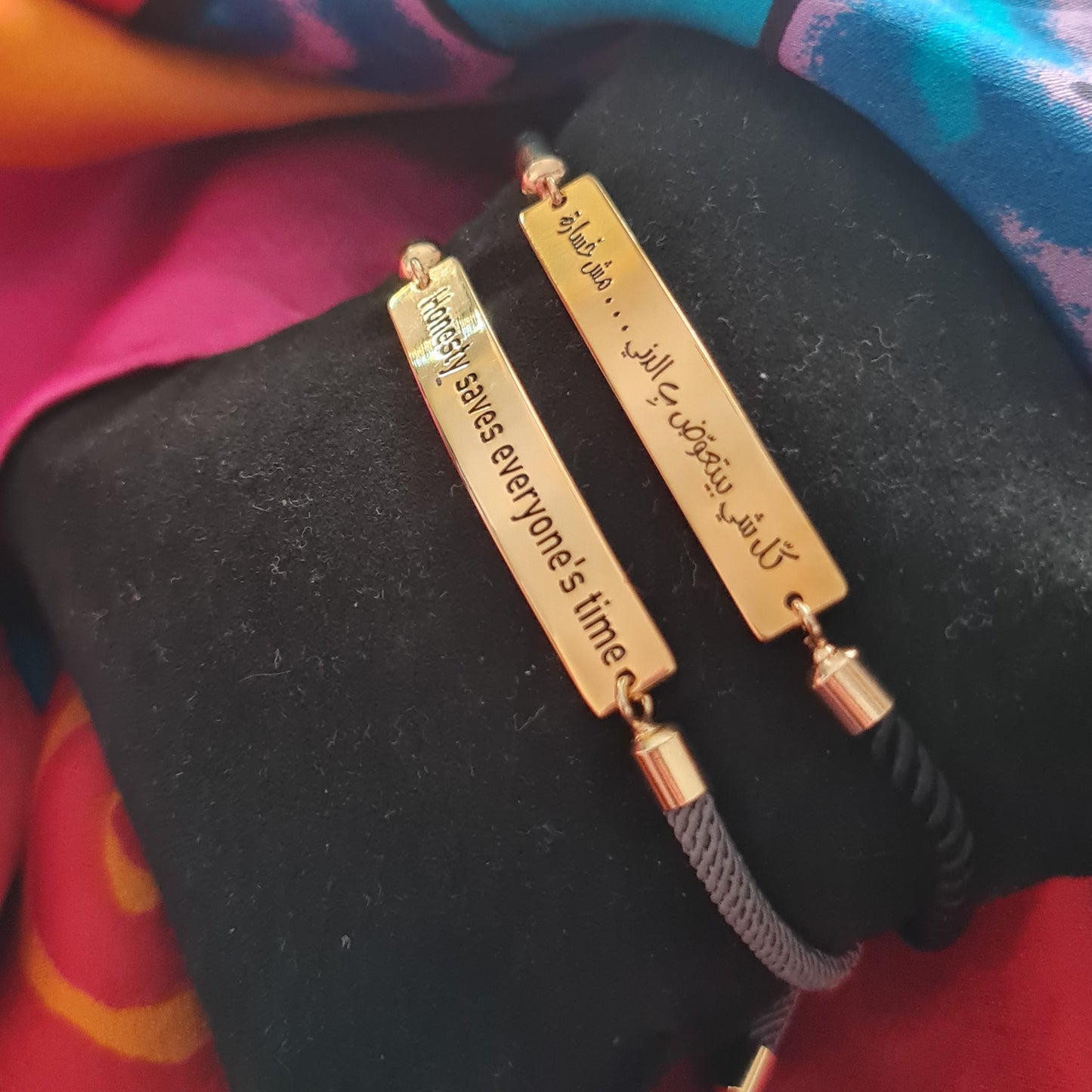 Rope "favorite quotes" bracelet