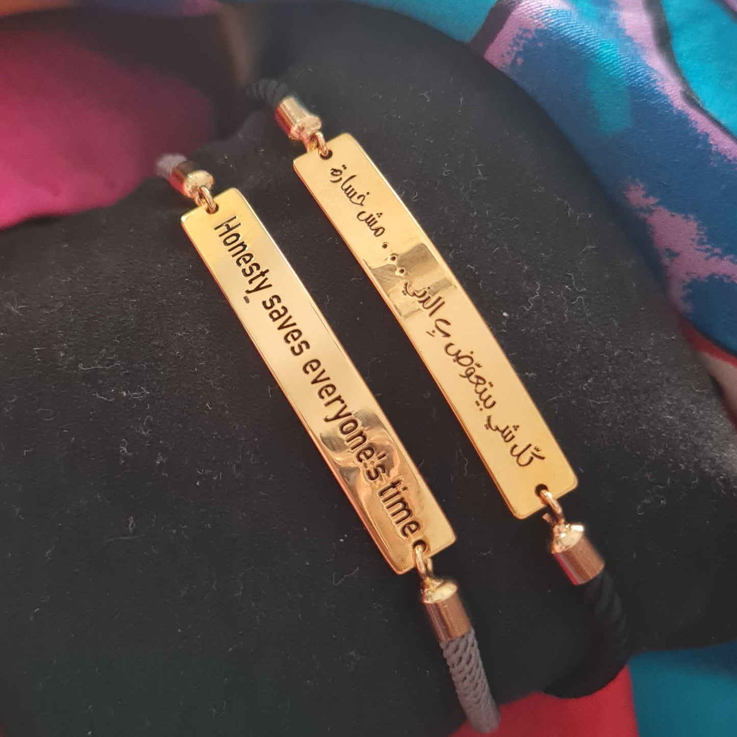 Rope "favorite quotes" bracelet
