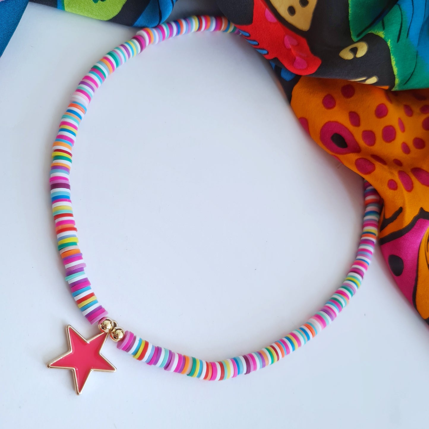 Fimo Surfer "Star" necklace