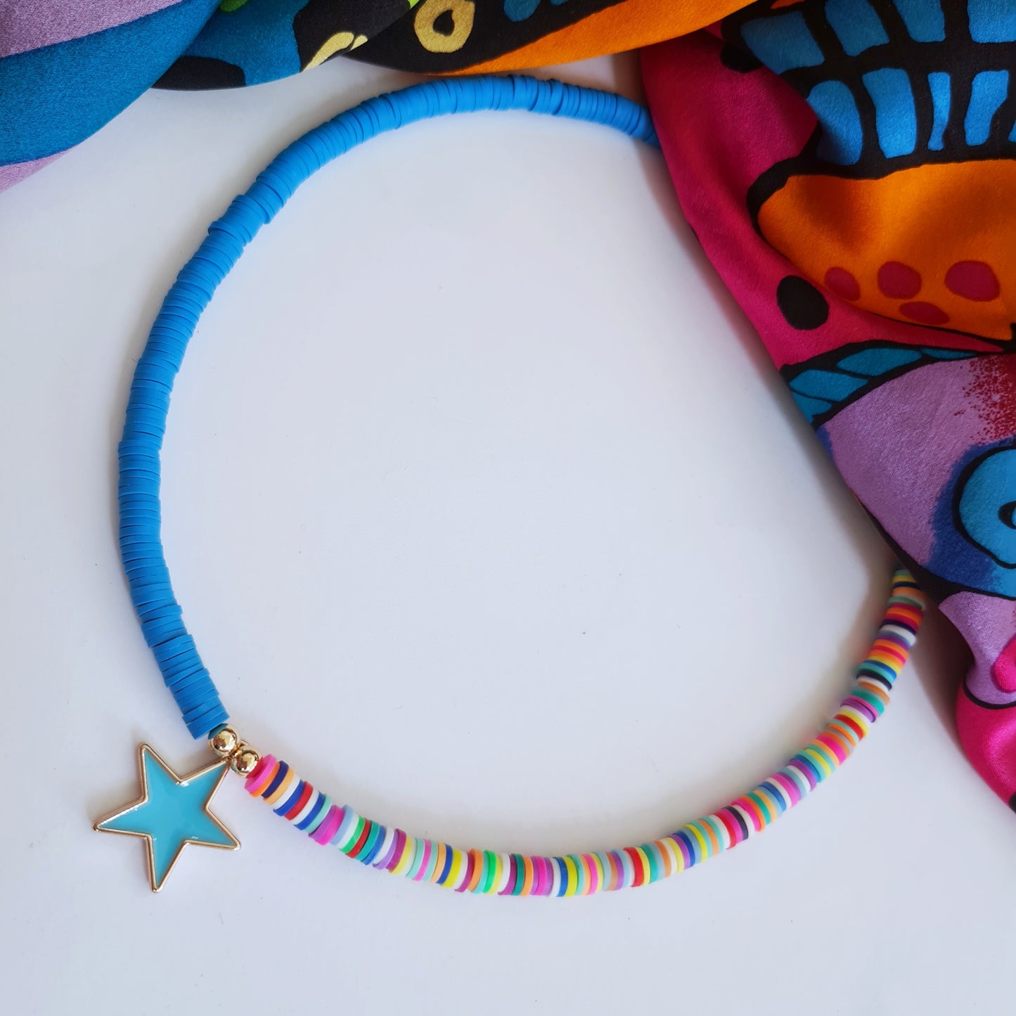 Fimo Surfer "Star" necklace