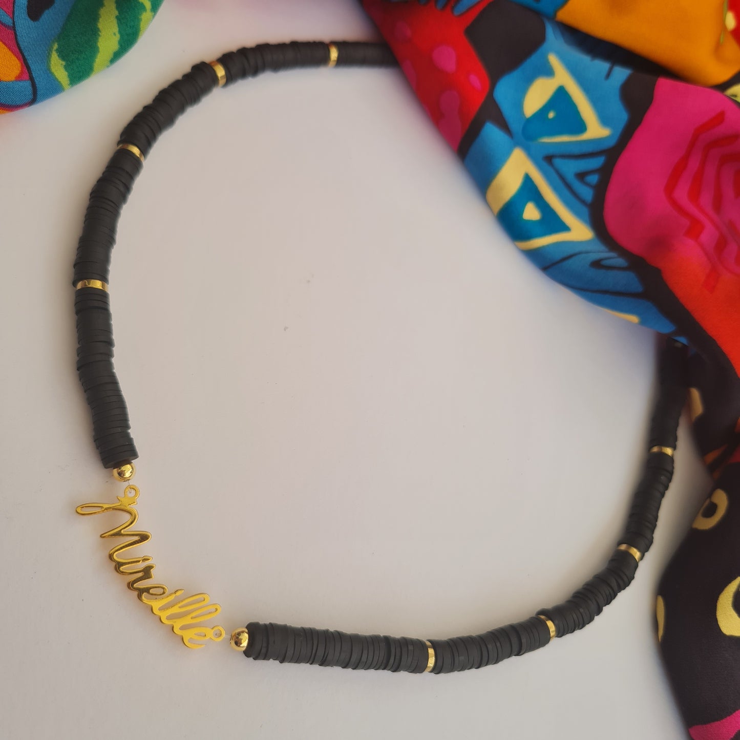Black customizable Name Necklace