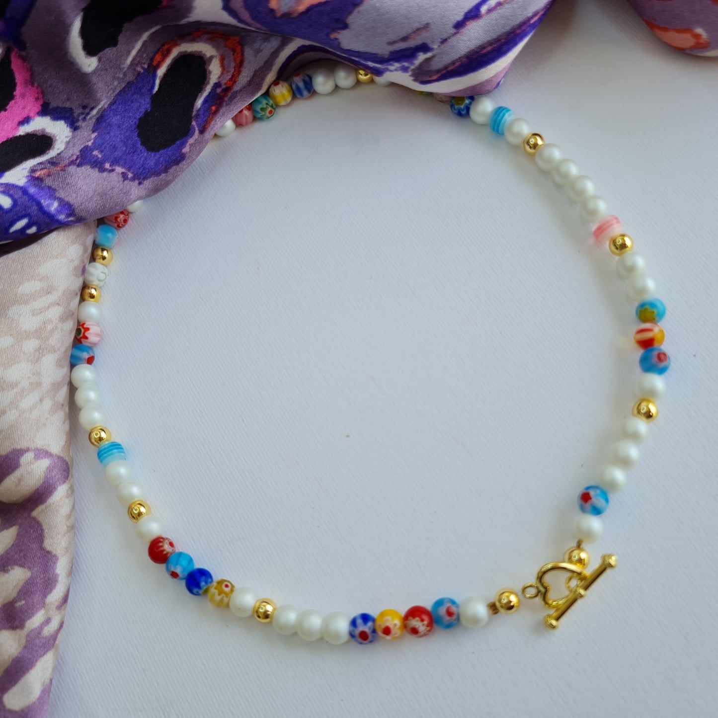 Millefiori flower Necklace
