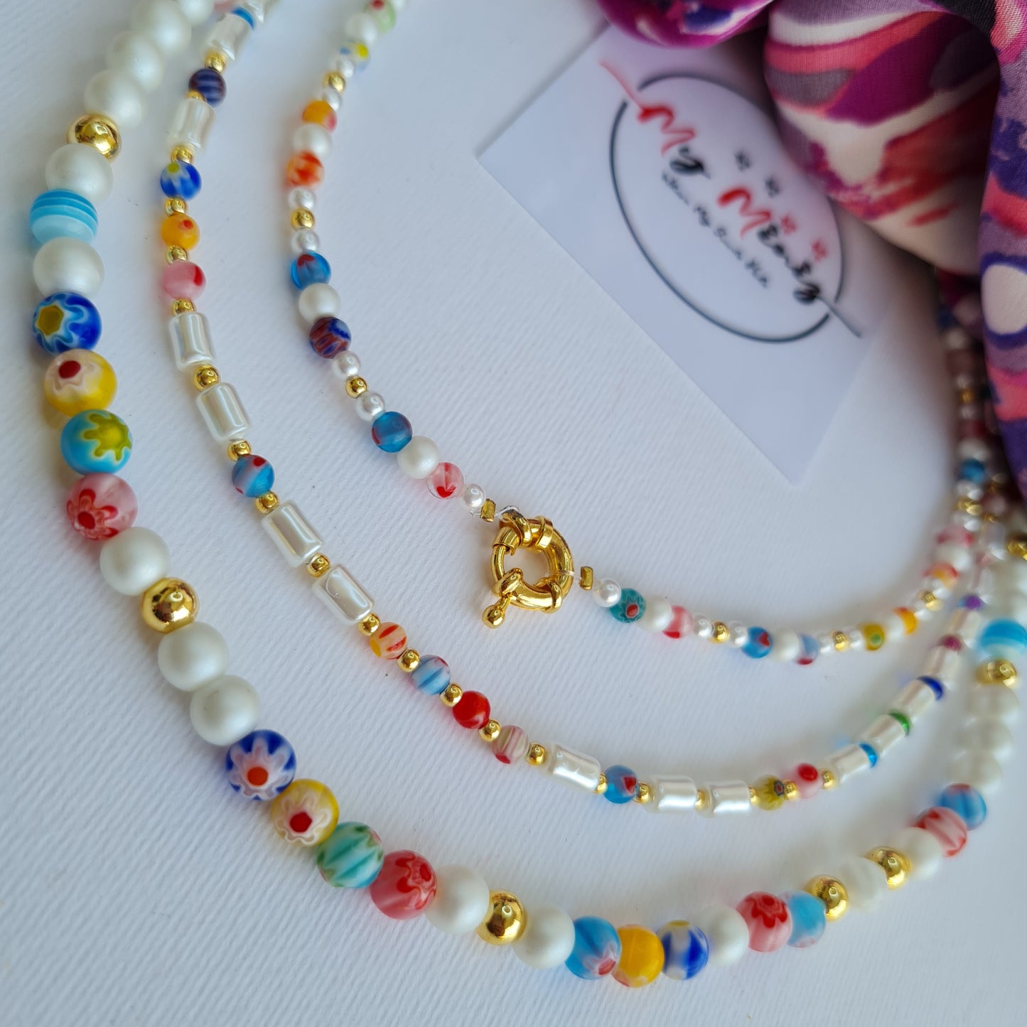 Millefiori flower Necklace