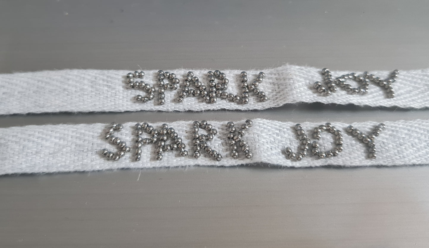 Rope word bracelet "Spark joy "