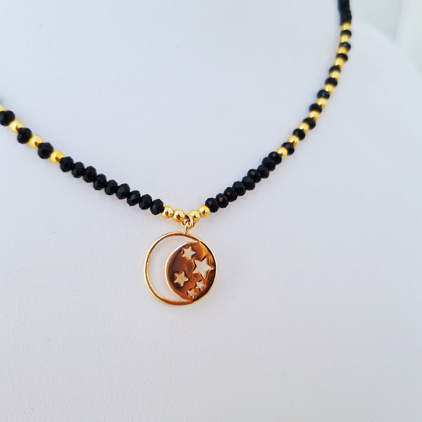 Moon and stars Choker Necklace
