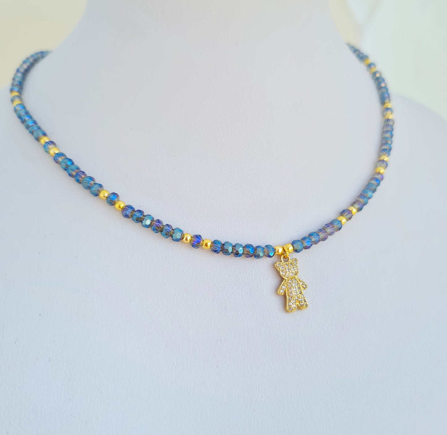 Teddy Bear choker Necklace