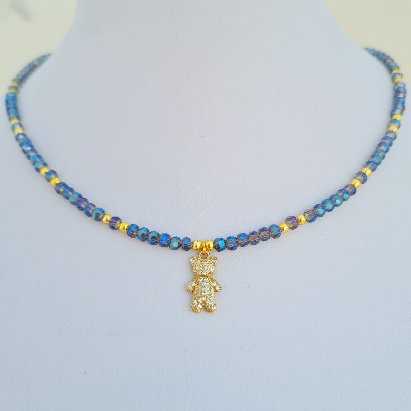 Teddy Bear choker Necklace