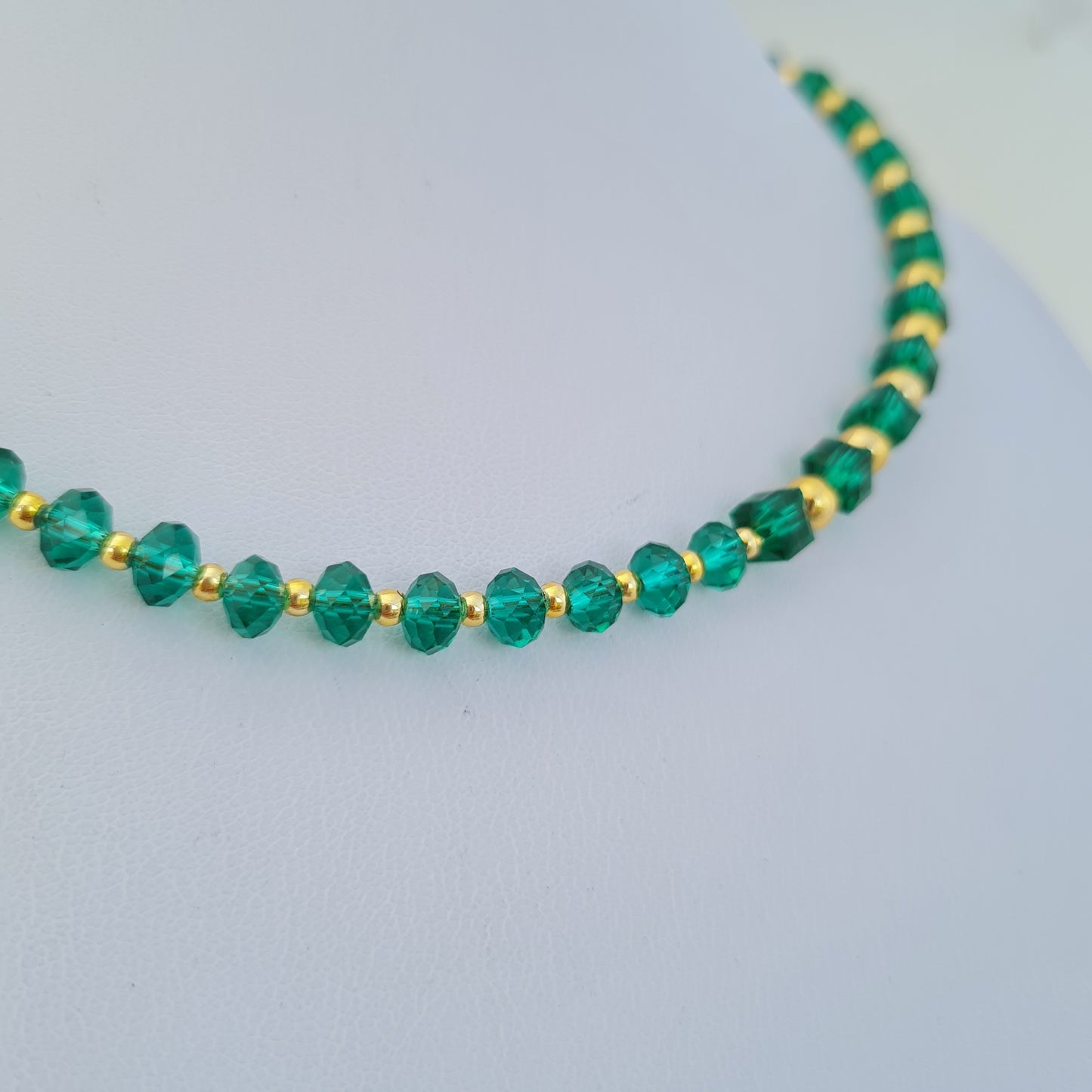 Mixed Green beads necklace