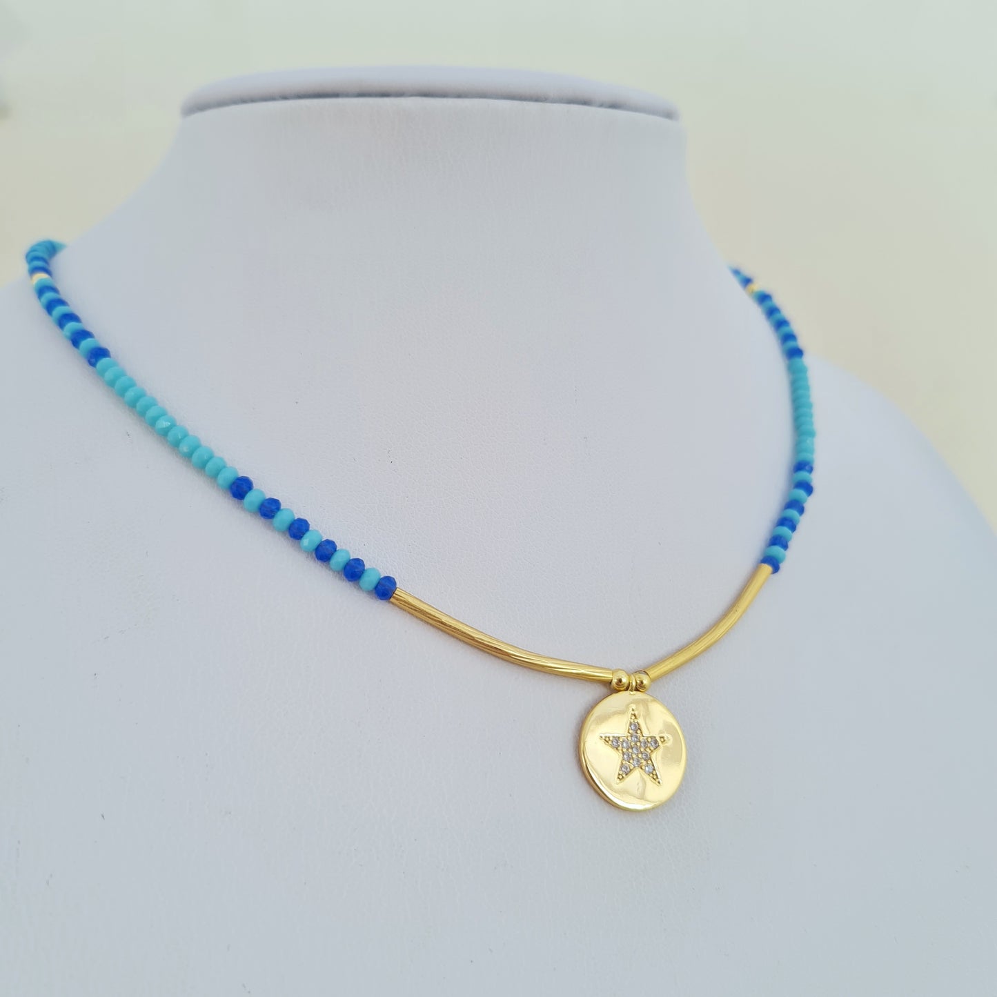 Blue star Choker Necklace