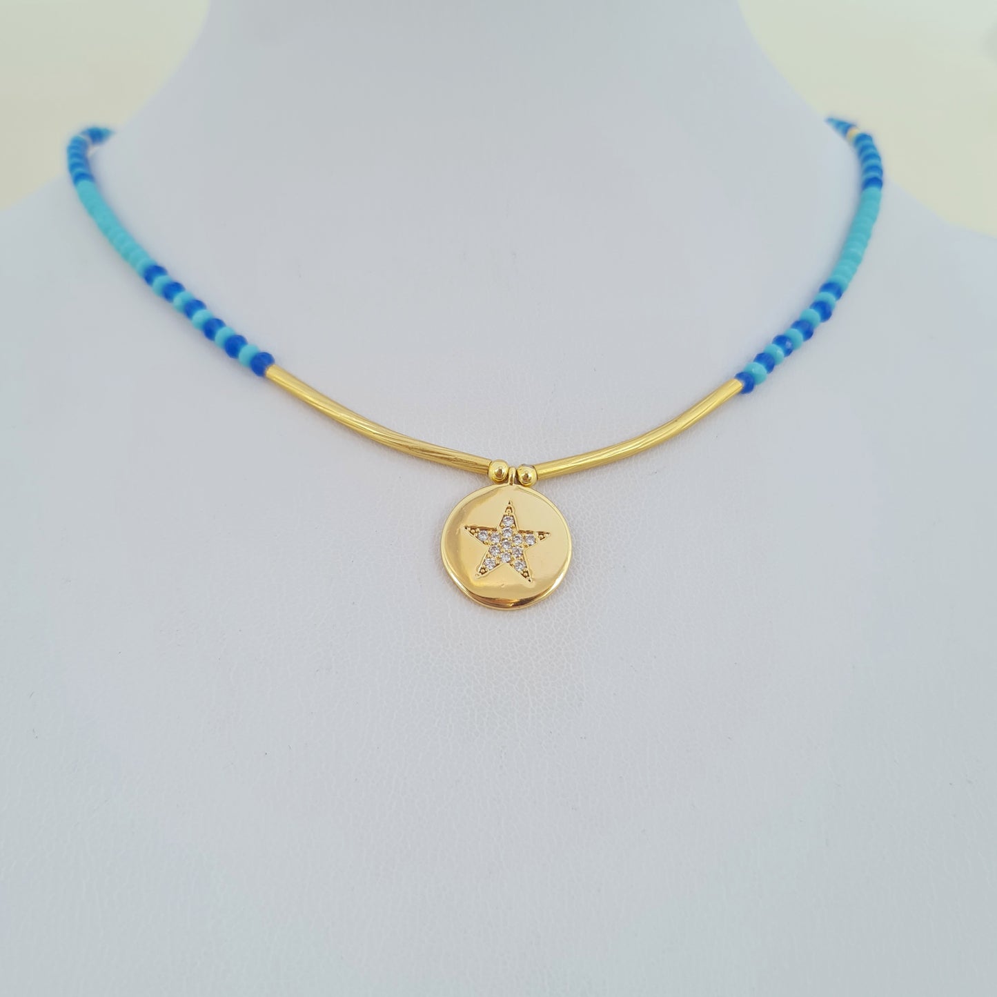 Blue star Choker Necklace