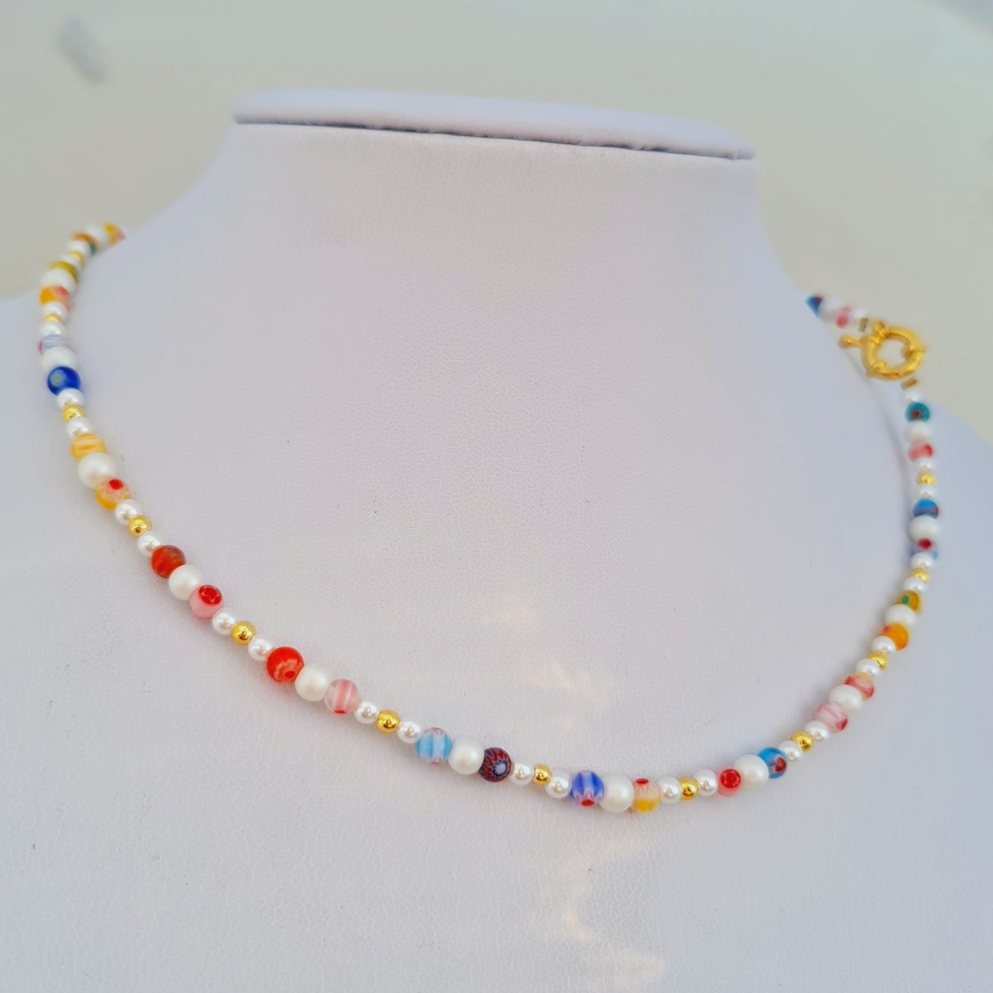 Mini Millefiori flower Necklace