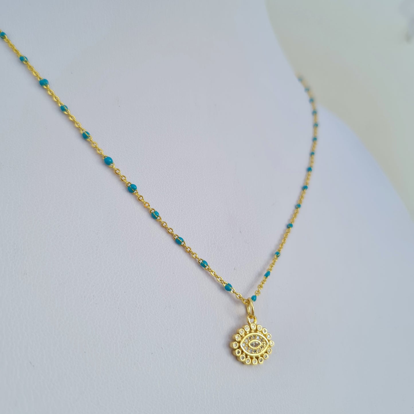 Evil eye Enamel Necklace