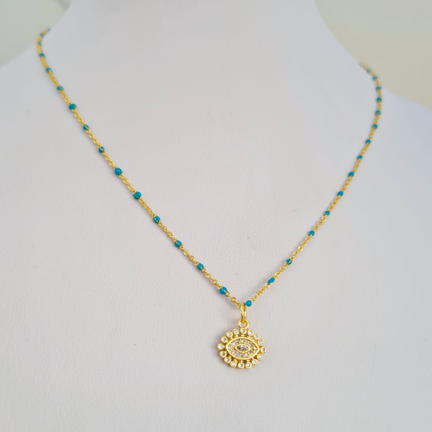Evil eye Enamel Necklace