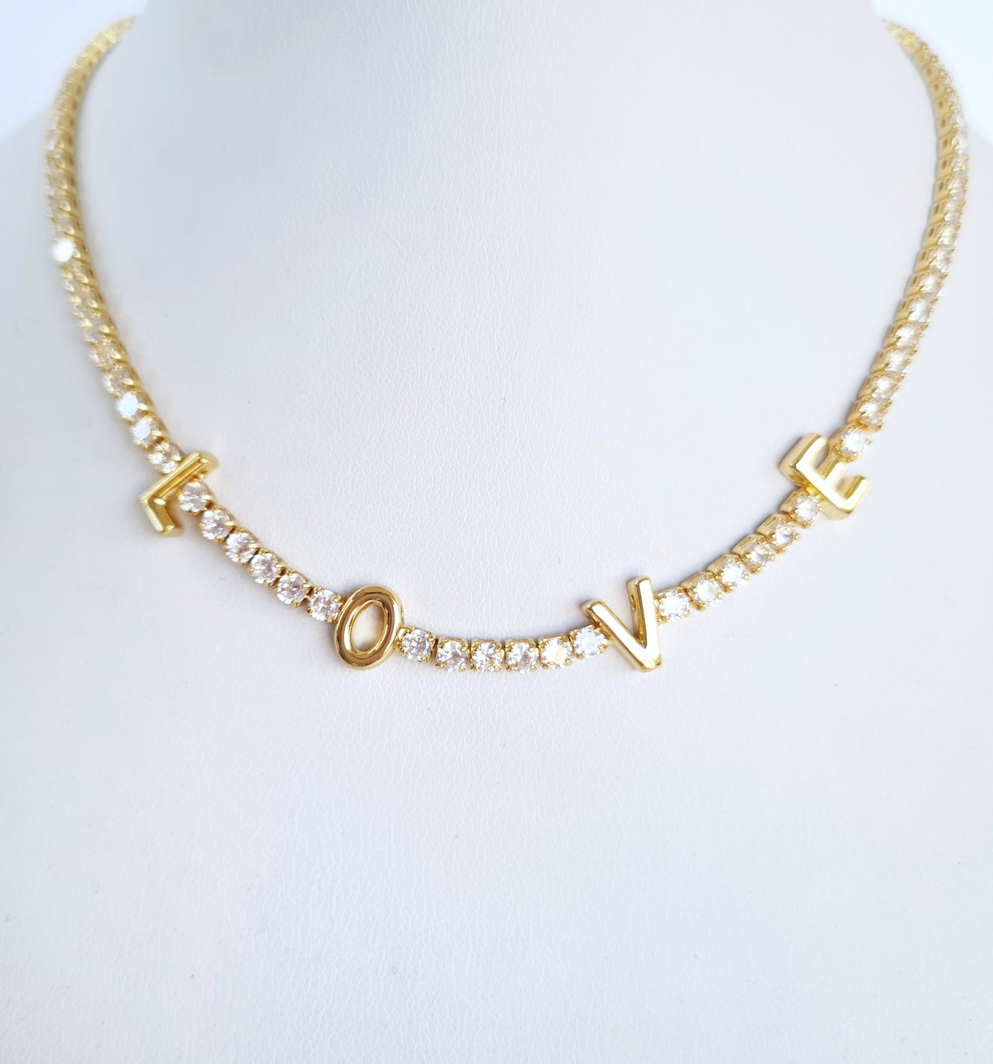 MiniLux Tennis necklace - love