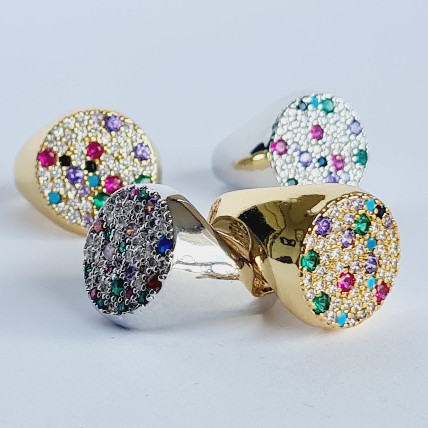 Bague brillante en zircone