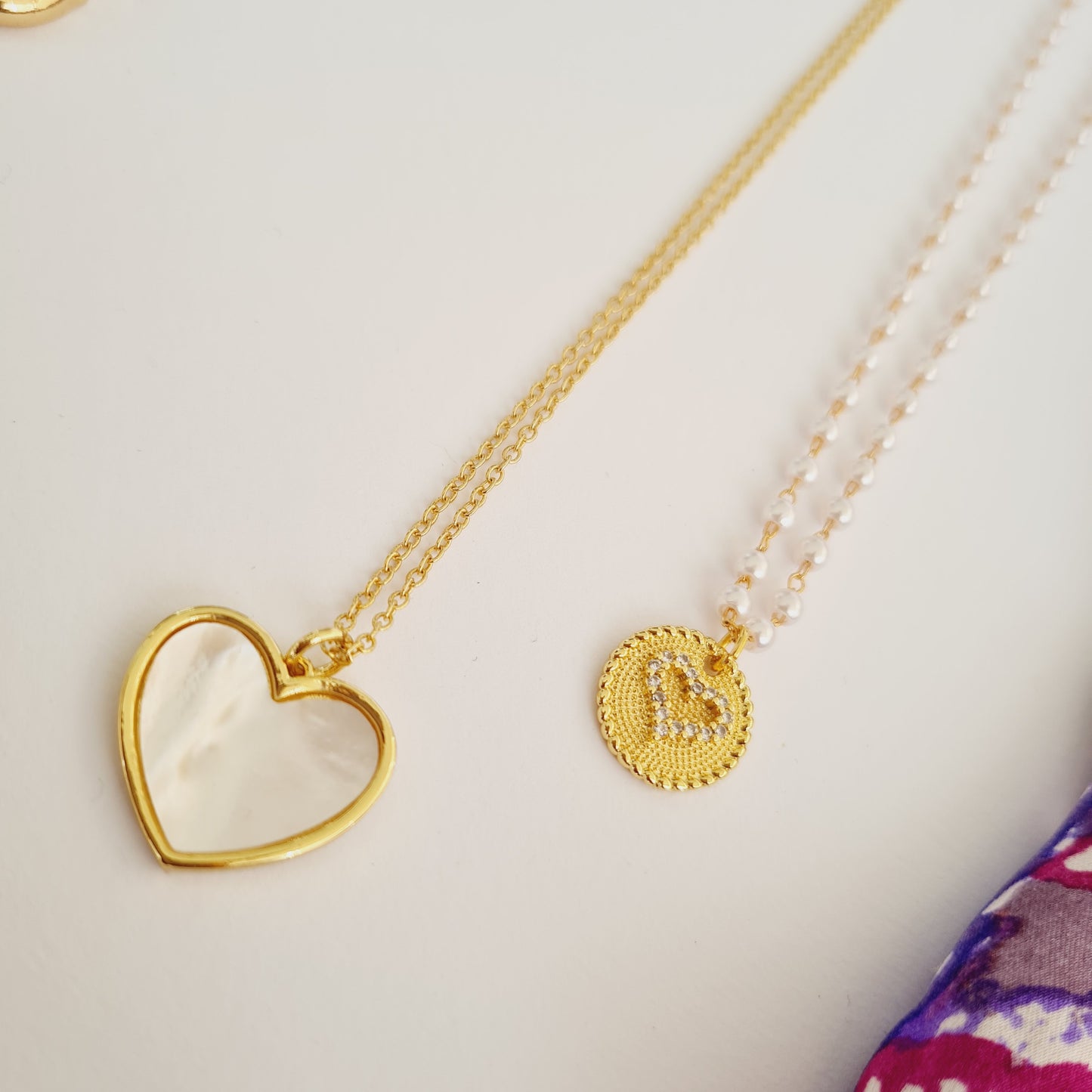 Mother of pearl heart necklace