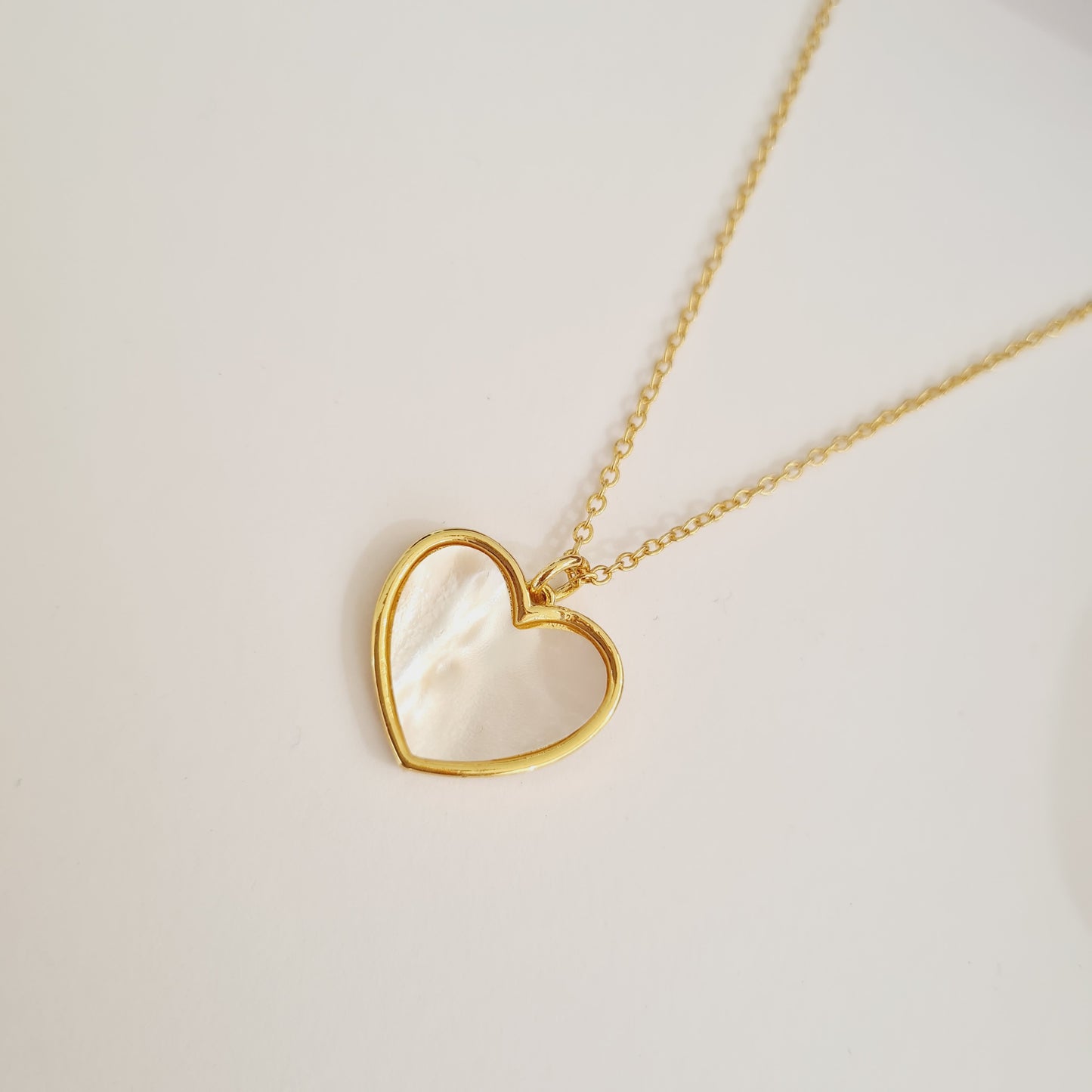 Mother of pearl heart necklace