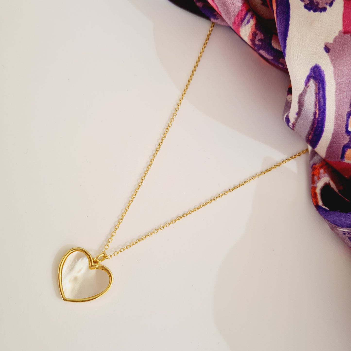 Mother of pearl heart necklace