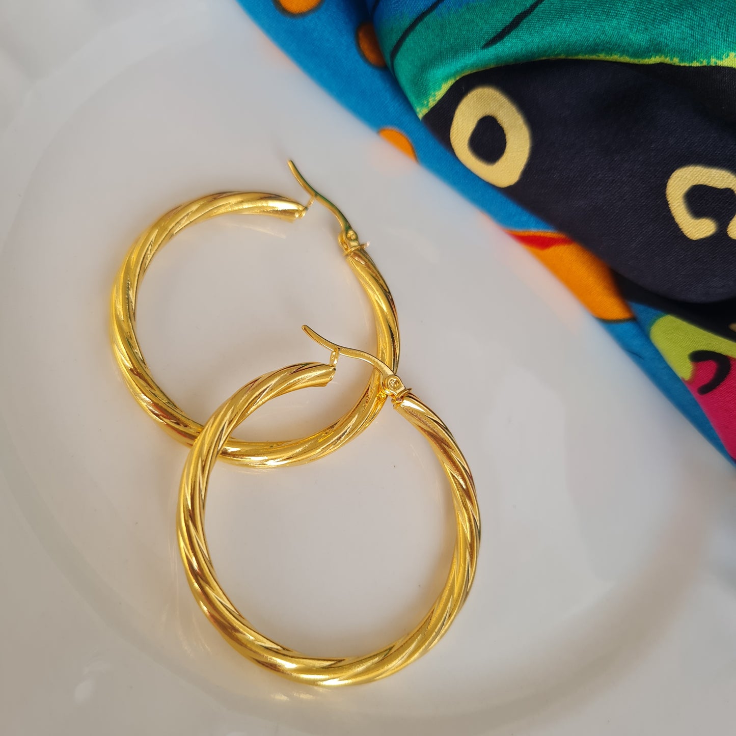 18k gold plated Hoops medium size