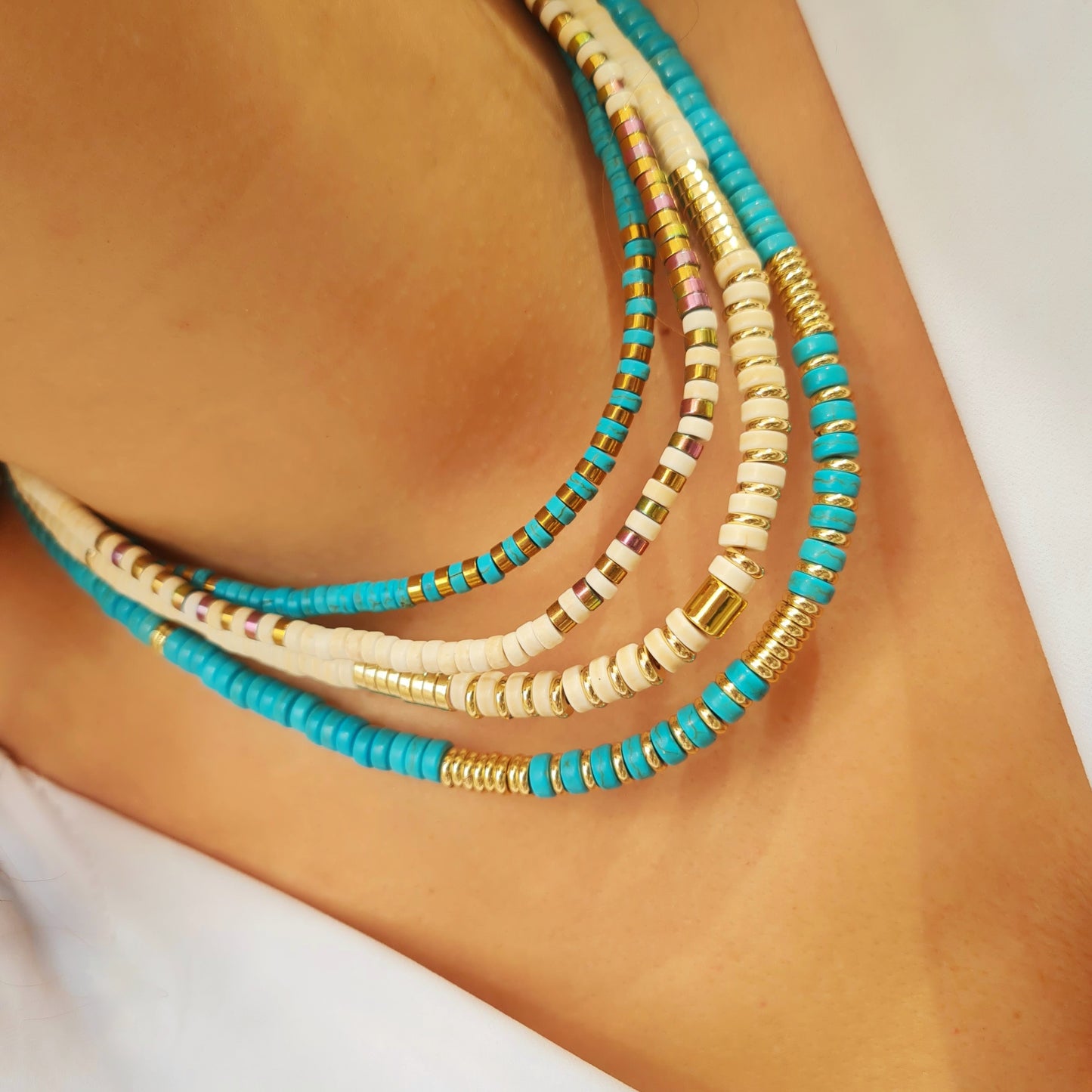 Blue turquoise necklace