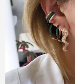 MiniLux Zirconia Snake earrings