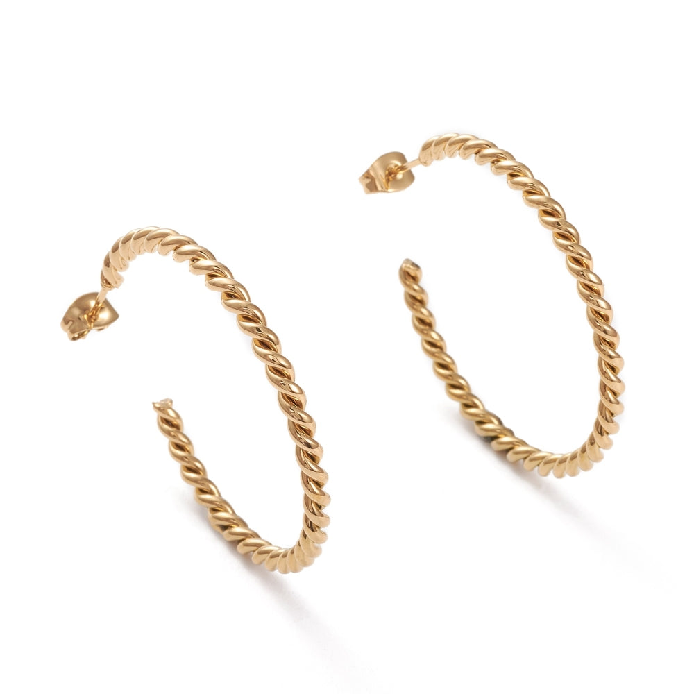 Twisted hoops earrings