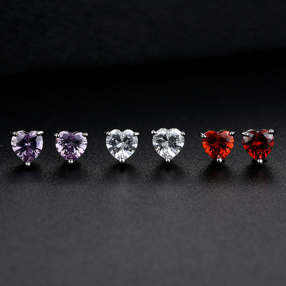 Heart stud earrings
