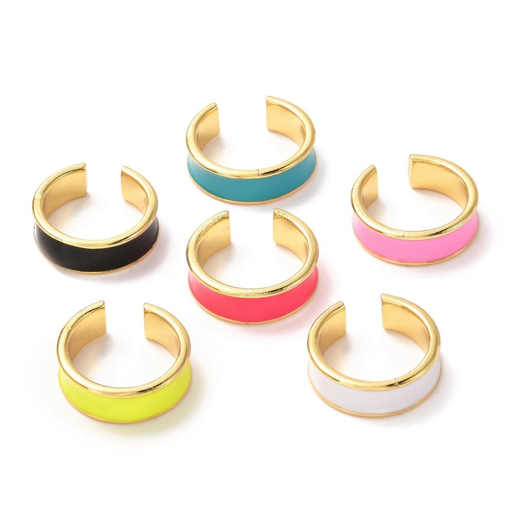 Enamel large band Ring